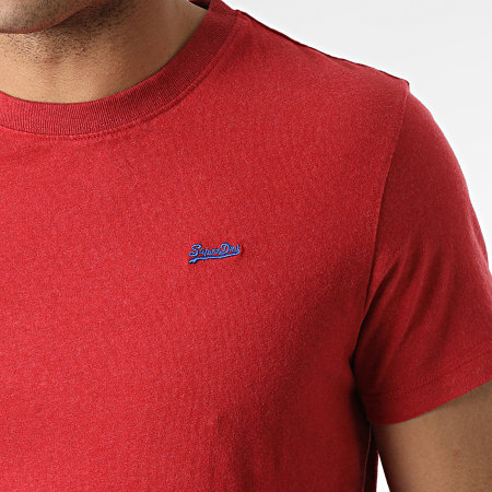 Superdry - Tee Shirt Vintage Logo Micro Embroidery M1011350A Rouge