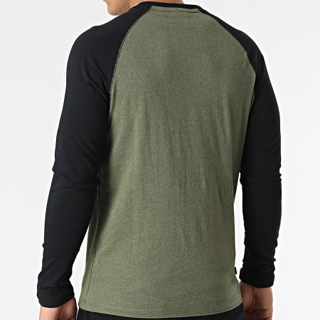Superdry - Camiseta de manga larga M6010549A verde caqui negro moteado