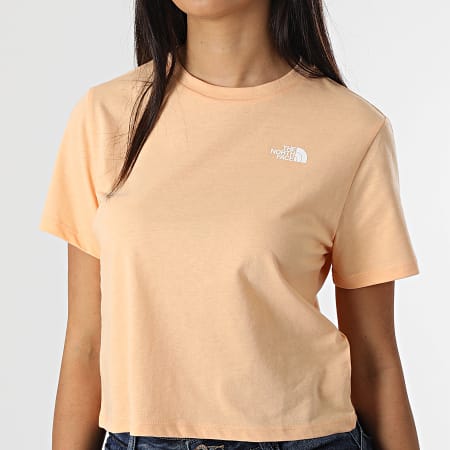 The North Face - Camiseta Crop Foundation Mujer Rosa
