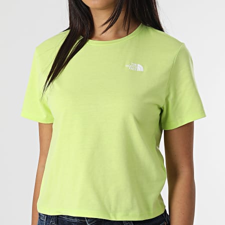 The North Face - Camiseta Crop Foundation Mujer Verde