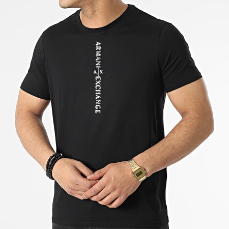 Armani Exchange - Camiseta 3LZTBN-ZJA5Z Negro Plata