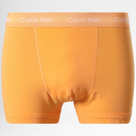 Calvin Klein - Lote De 3 Boxers Cotton Stretch U2662G Naranja Azul Marino Verde Caqui