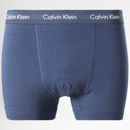 Calvin Klein - Set di 3 boxer in cotone elasticizzato U2662G Arancione Navy Verde Khaki