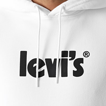 Levi's - Felpa con cappuccio dal taglio rilassato 38479 Bianco