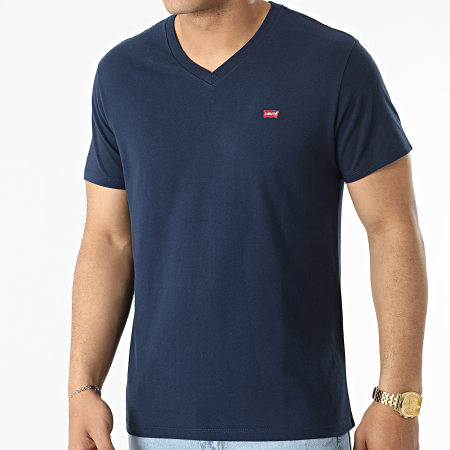 Levi's - Camiseta con cuello en V 85641 Azul marino