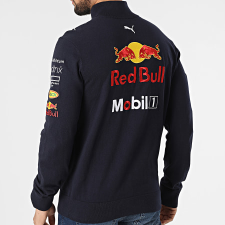 Red Bull Racing - Red Bull Racing Team Felpa con collo a cerniera blu navy