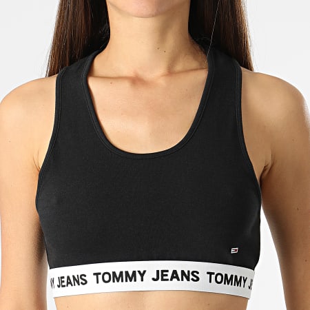 Tommy Jeans - Camiseta sin mangas con logo corto para mujer 2945 Negro