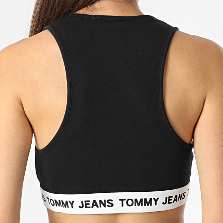 Tommy Jeans - Camiseta sin mangas con logo corto para mujer 2945 Negro