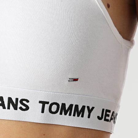 Tommy Jeans - Camiseta sin mangas con logo corto para mujer 2945 Blanco