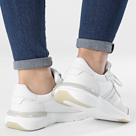 Calvin Klein - Sneakers da donna Flexi Runner Lace-Up Mix 0807 CK White