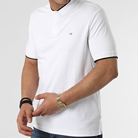 Calvin Klein - Polo Manches Courtes Smooth Cotton 8997 Blanc