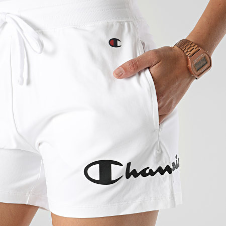 Champion - Pantalón Corto de Jogging Mujer 114906 Blanco