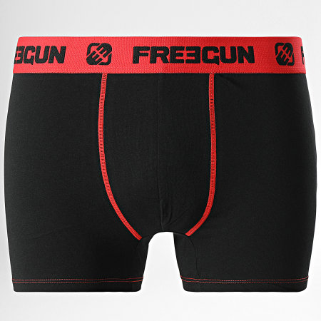 Freegun - Lot De 6 Boxers Essential Noir Gris Rouge