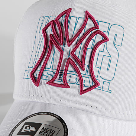 New Era - Casquette Trucker Logo Overlay New York Yankees Blanc