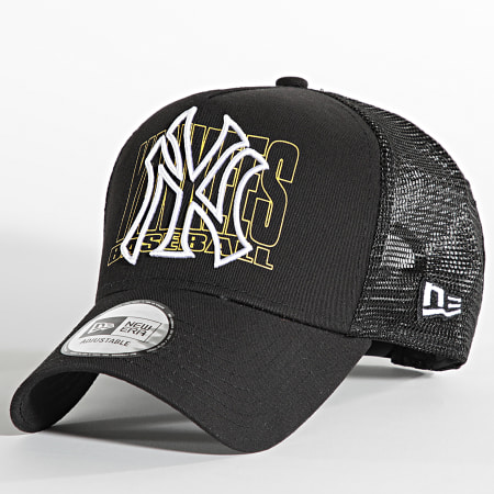 New Era - Cappello Trucker Logo Overlay New York Yankees Nero