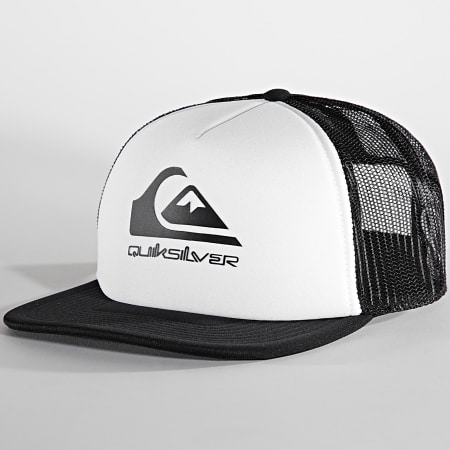 Quiksilver - Cappello da camionista AQYHA04644 Nero Bianco