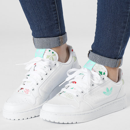 adidas - Baskets Femme NY 90 GY8260 Cloud White Almond Lime