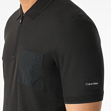 Calvin Klein - Polo a maniche corte con tasca sul petto Tech Repreve Pique 8729 Nero