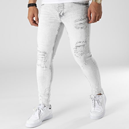 Jean skinny 2025 gris clair