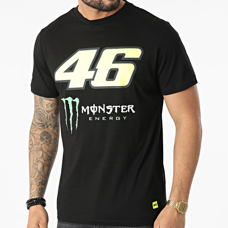 VR46 - Tee Shirt Monster Energy Dual MOMTS435004 Noir