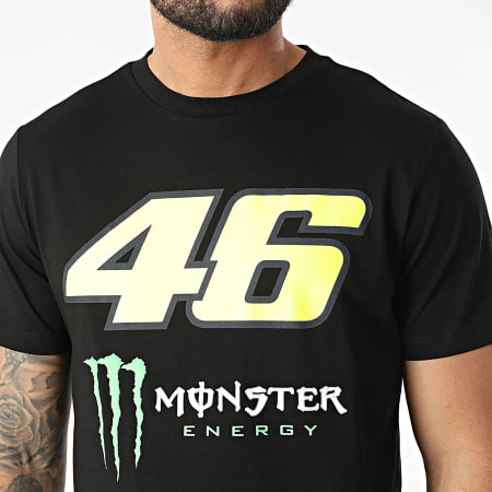 VR46 - Camiseta Monster Energy Dual MOMTS435004 Negro