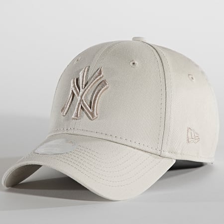 New Era - Gorra 9Forty League Essential New York Yankees para mujer, color beige