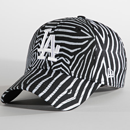 New Era - Gorra negra 9Forty Animal Print Los Angeles Dodgers para mujer