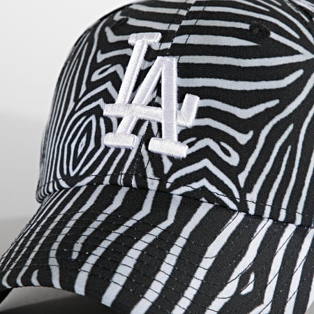 New Era - Gorra negra 9Forty Animal Print Los Angeles Dodgers para mujer