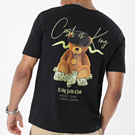Teddy Yacht Club - Tee Shirt Oversize Large Cash Is King Nero
