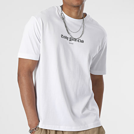 Teddy Yacht Club - Tee Shirt Oversize Large Miami Blanc