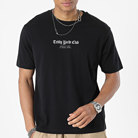 Teddy Yacht Club - Camiseta Oversize Large Half Bear Negro