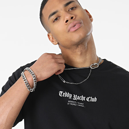 Teddy Yacht Club - Tee Shirt Oversize Large Half Bear Noir