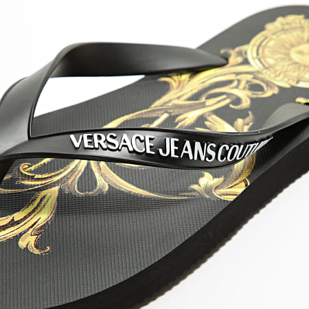 Versace Jeans Couture - Chanclas 72VA3SQ7 Negro Renacimiento