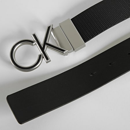 Calvin Klein - Cinturón ajustable reversible CK Leather Inlay 9263 Negro Marrón