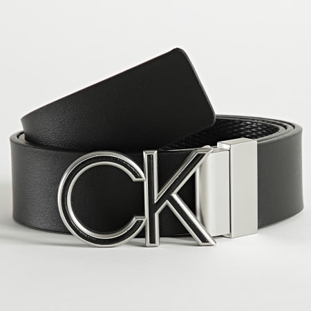 Calvin Klein - Ceinture Réversible Adjustable CK Leather Inlay 9263 Noir Marron
