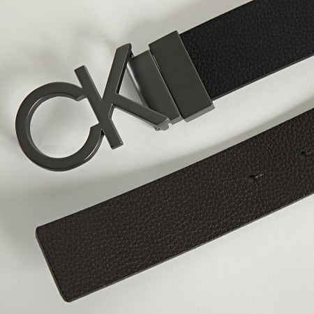 Calvin Klein - Cintura regolabile reversibile CK Metal 9258 Nero Marrone