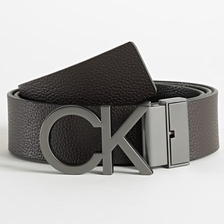 Calvin Klein - Cintura regolabile reversibile CK Metal 9258 Nero Marrone