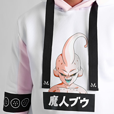Dragon Ball Z - Felpa con cappuccio Majin Bu Bianco Rosa