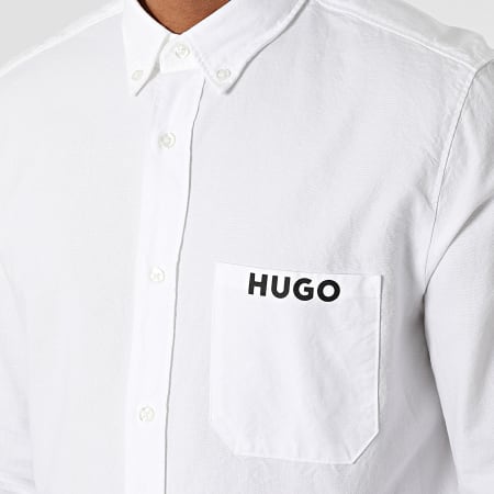 HUGO - Ermann Camisa de manga larga 50473499 Blanco