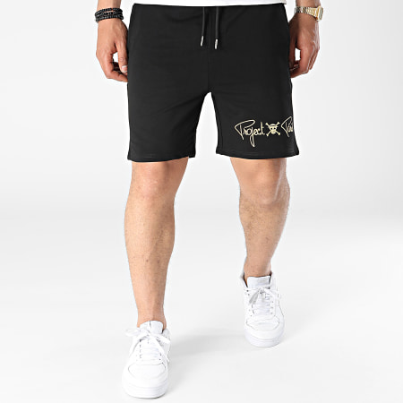 Project X Paris - Pantalones cortos de jogging de una pieza 2140178 negro dorado