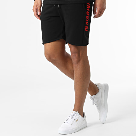 Skr Ensemble Tee Shirt Short Jogging Plata O Plomo Noir Rouge