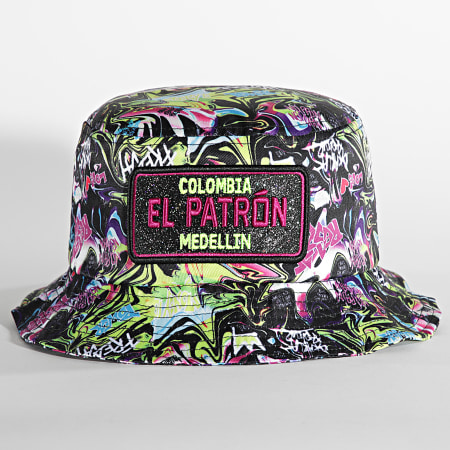 Bob El Patron Colombie Noir Et Doré – Streetwear, Patch Brodé 3D, Strass, Taille Unique Homme/femme, Marque SKR