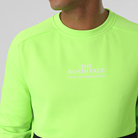 The North Face - Sweat Crewneck Crew Fleece Vert Fluo Noir