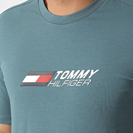 Tommy Hilfiger - Maglietta Essentials con grande logo 2735 verde