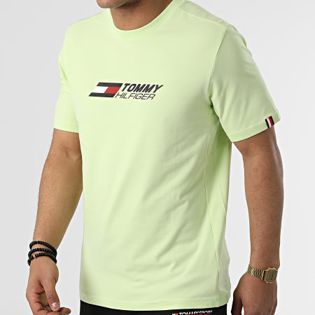 Tommy Hilfiger - Tee Shirt Essentials Big Logo 2735 Vert Anis