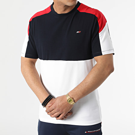 Tommy Hilfiger - Maglietta colorblocked 6782 Bianco Navy Rosso