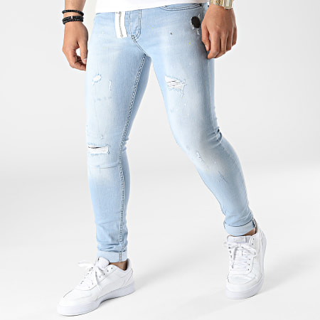 Zelys Paris - Jeans skinny in denim blu Sco