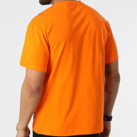 Zelys Paris - Tee Shirt A Poche Poitrine Snoop Orange Noir Réfléchissant