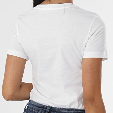 Calvin Klein - Lot De 2 Tee Shirts Femme 0161 Blanc Bleu Ciel