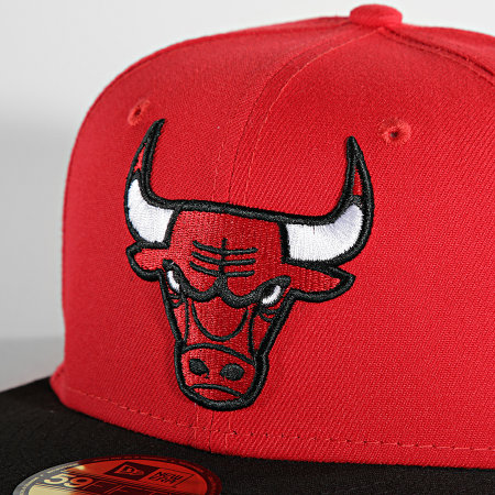 New Era - Gorra básica ajustada roja 59Fifty de los Chicago Bulls
